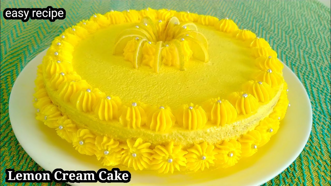Lemon cream cake | How to make Lemon cake | Soft and delicious Lemon cake | easy cooking with das