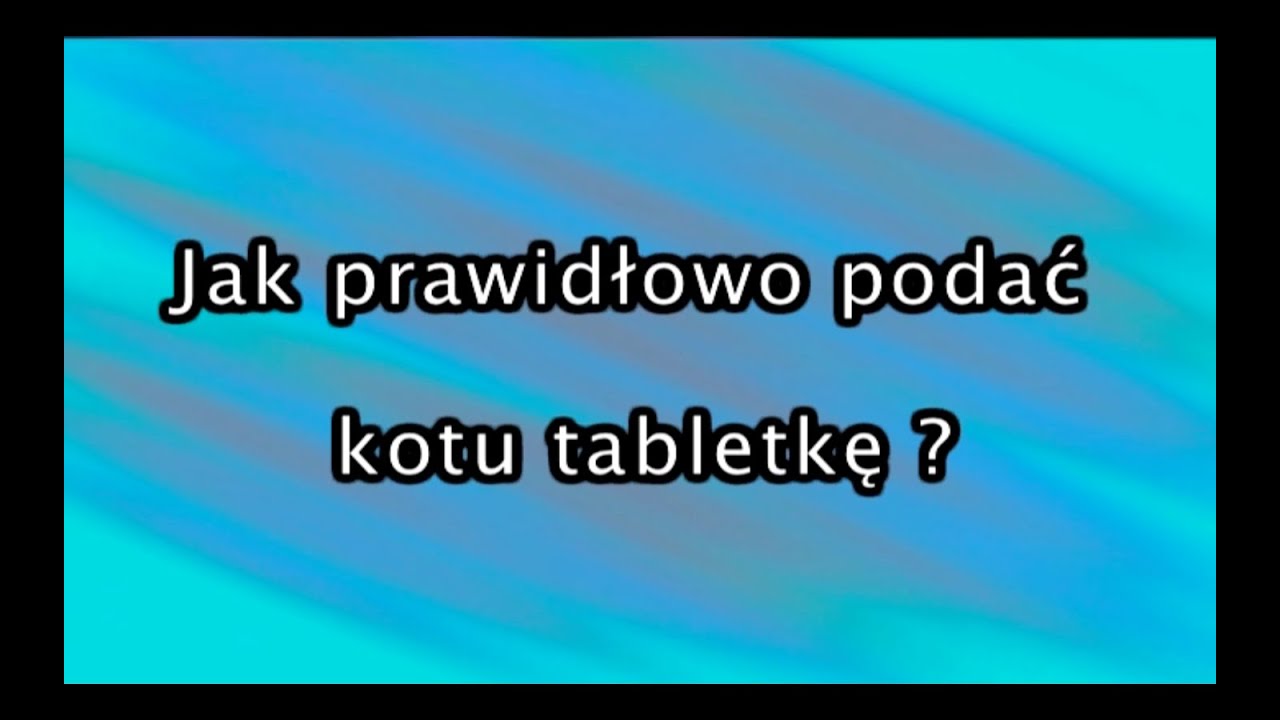 Jak podac kotu tabletkę?