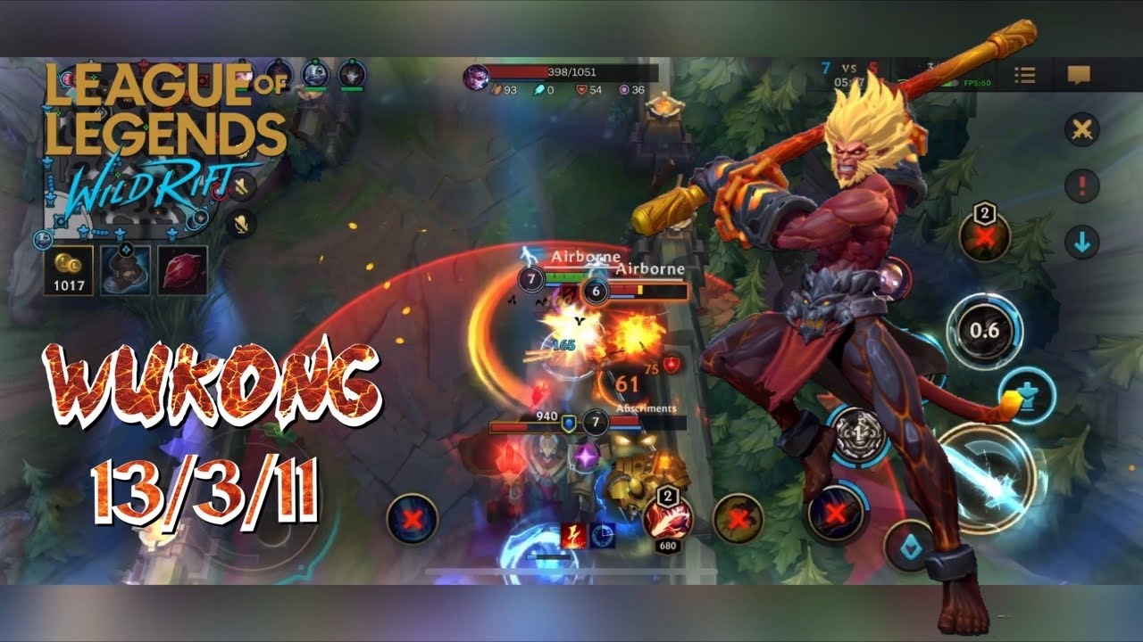 League Of Legends: Wild Rift - Wukong | Monkey King is a Monster! | Gameplay