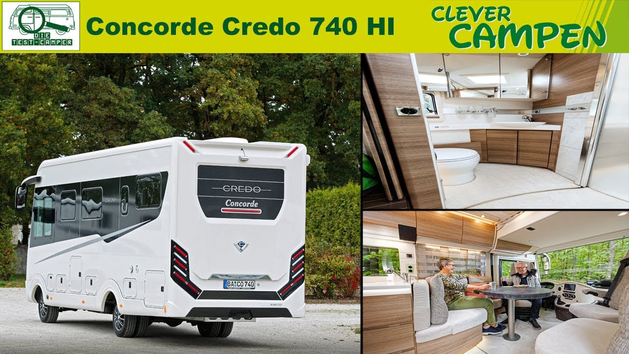 Concorde Credo 740 HI - Kompakter Liner mit Querdoppelbett. Passt das? - Test/Review | Clever Campen