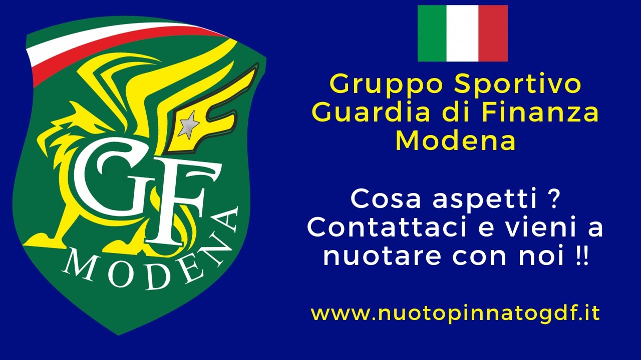 Ti stiamo aspettando !!! Nuoto Pinnato Guardia di Finanza Modena.