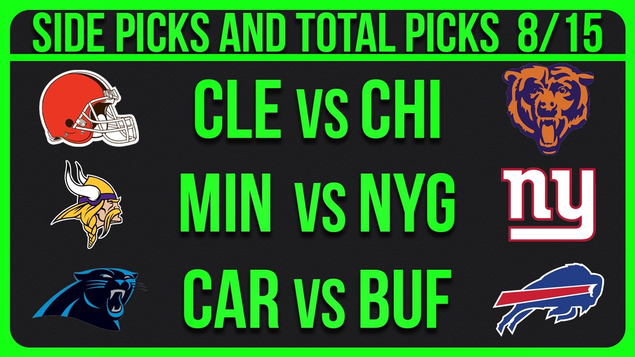 NFL Picks Today 8/15/26 NFL Preseason Week 1 Picks and Predictions