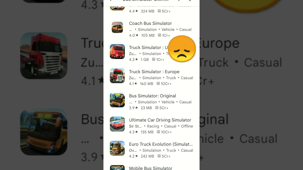 bus simulator ultimate not 🤔 play store 😞#shorts