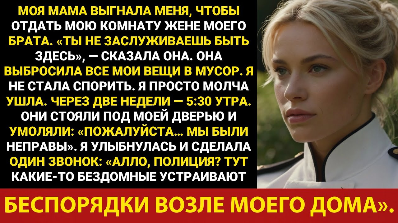 Мама выгнала меня из дома, чтобы отдать мою комнату жене брата. «Ты здесь не заслуживаешь»,...