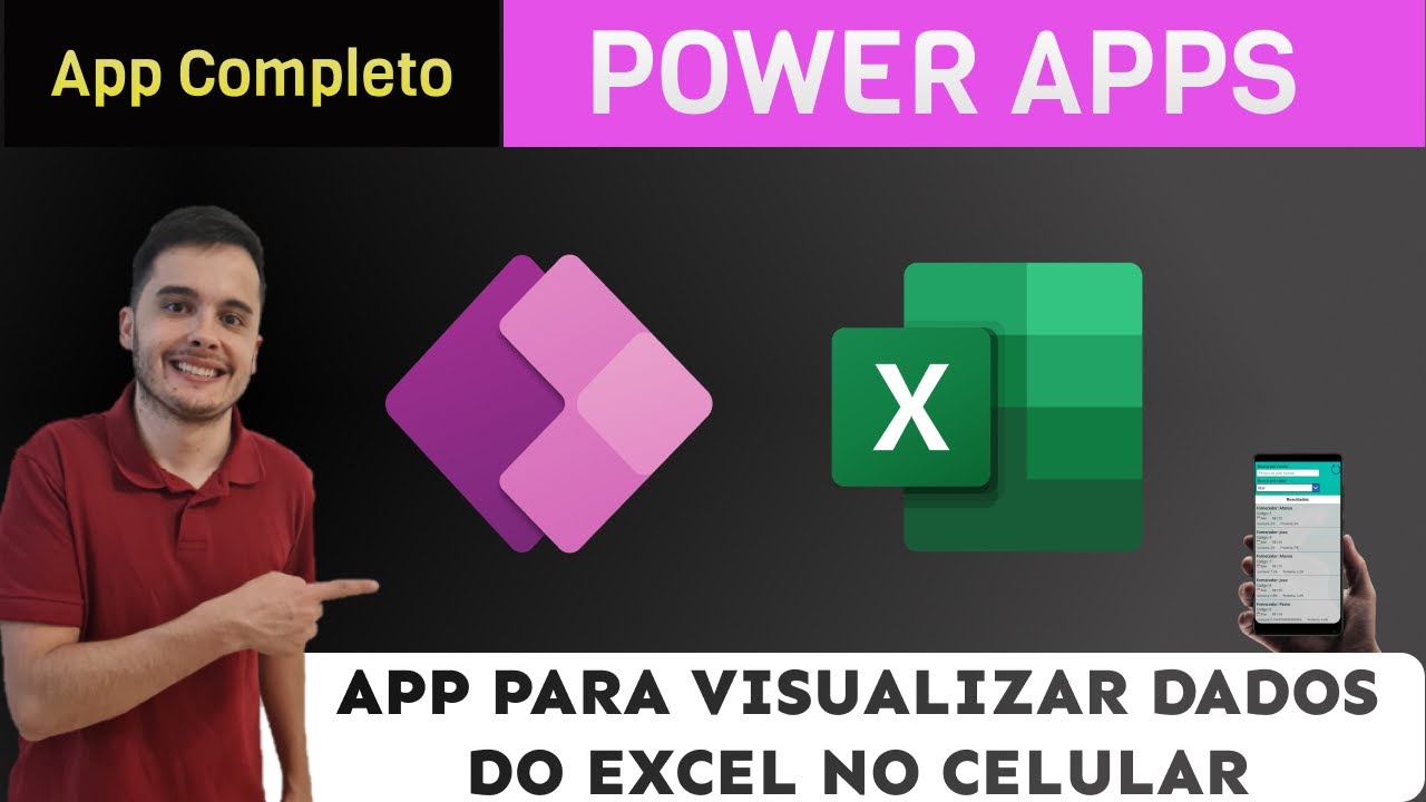 Tutorial: aprenda a fazer um aplicativo em Power Apps mostrando dados de planilha do Excel.