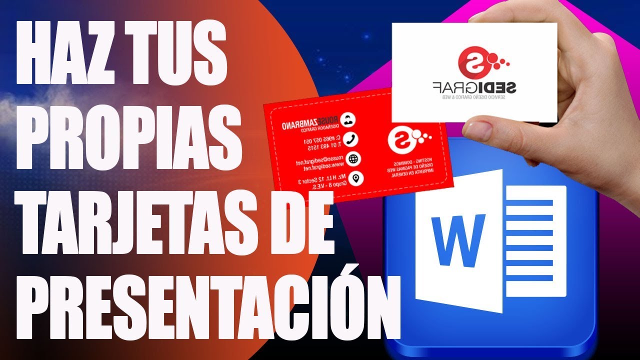 🔴Como hacer TARJETAS DE PRESENTACIÓN EN WORD