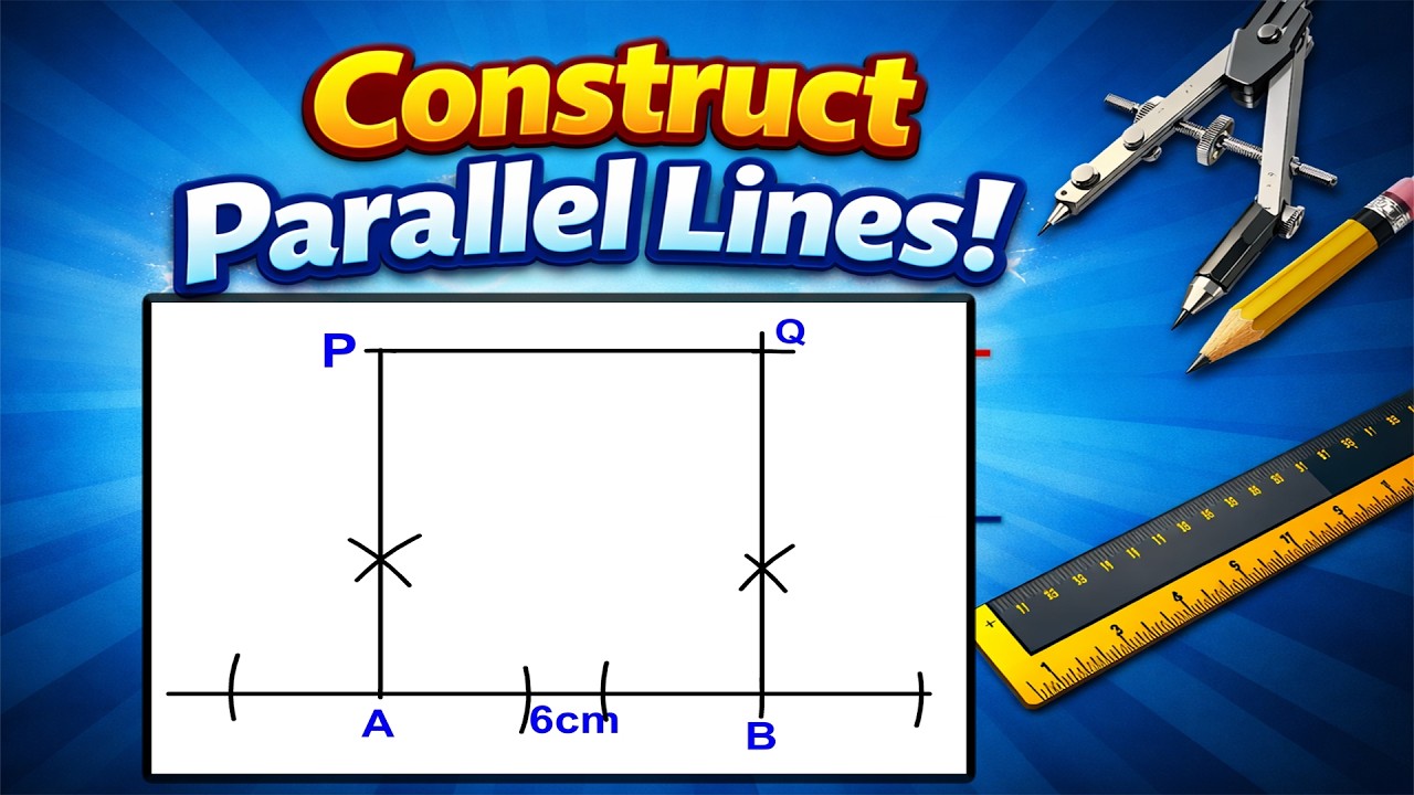 How to Construct a Parallel Line Easily | Geometry Construction