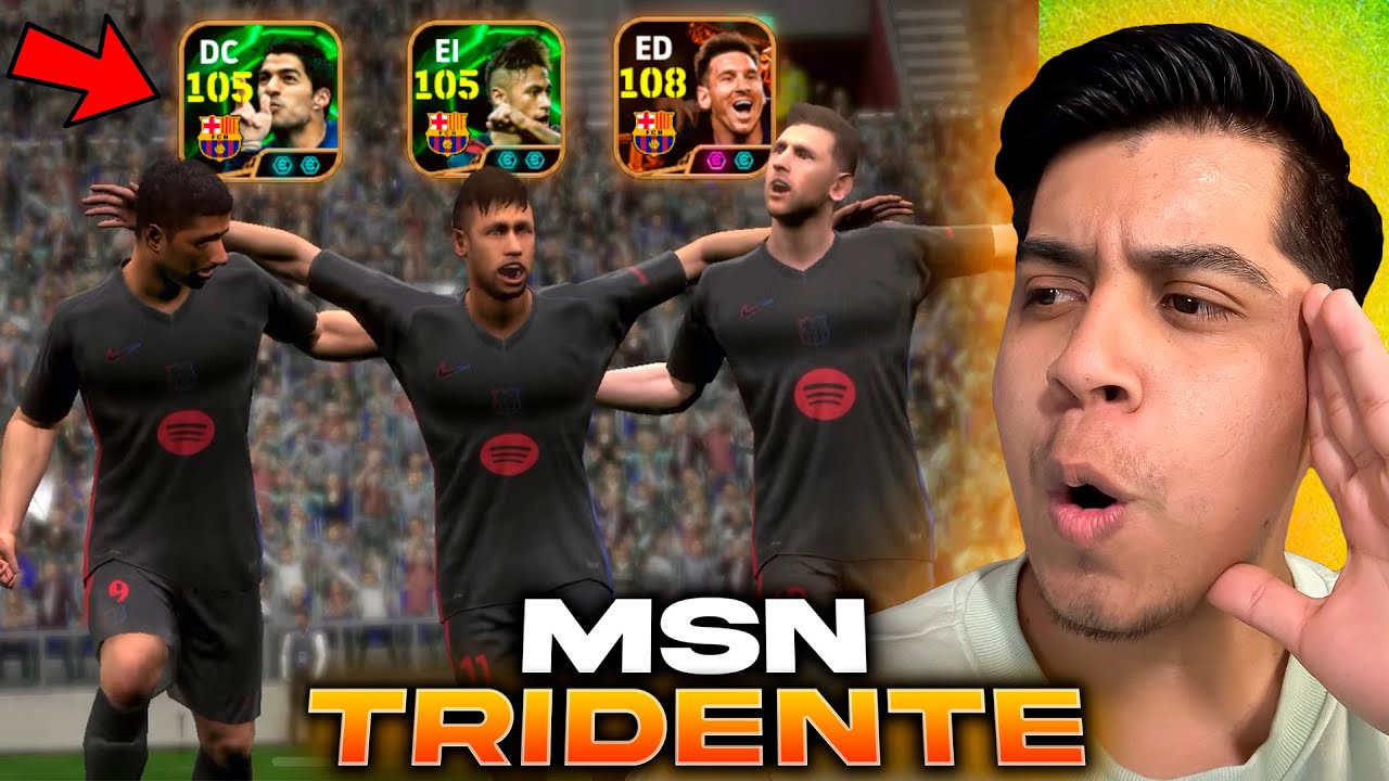 Así JUEGA el TRIDENTE de la MSN *Messi, Suarez & Neymar* 🤩⚽ | eFootball