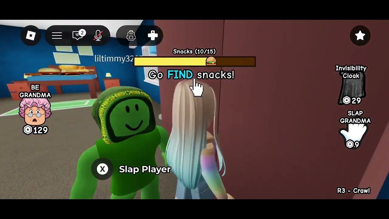 GET ALL THE SNACKS DON'T GET CAUGHT BY GRANDMA! Playing with my friend #roblox @Dummybunny-x9z 