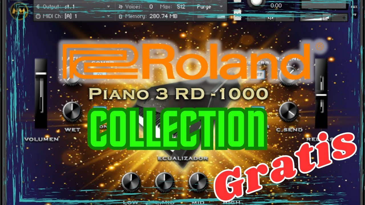 Piano 3 Roland  Rd 1000 para Kontakt Piano Collection-