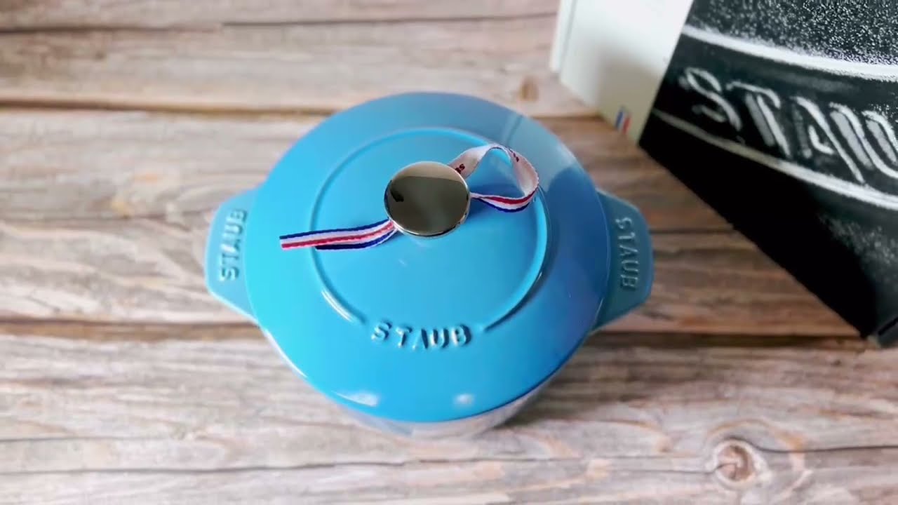 STAUB 16cm Round Cast Iron Rice Cocotte Ice Blue