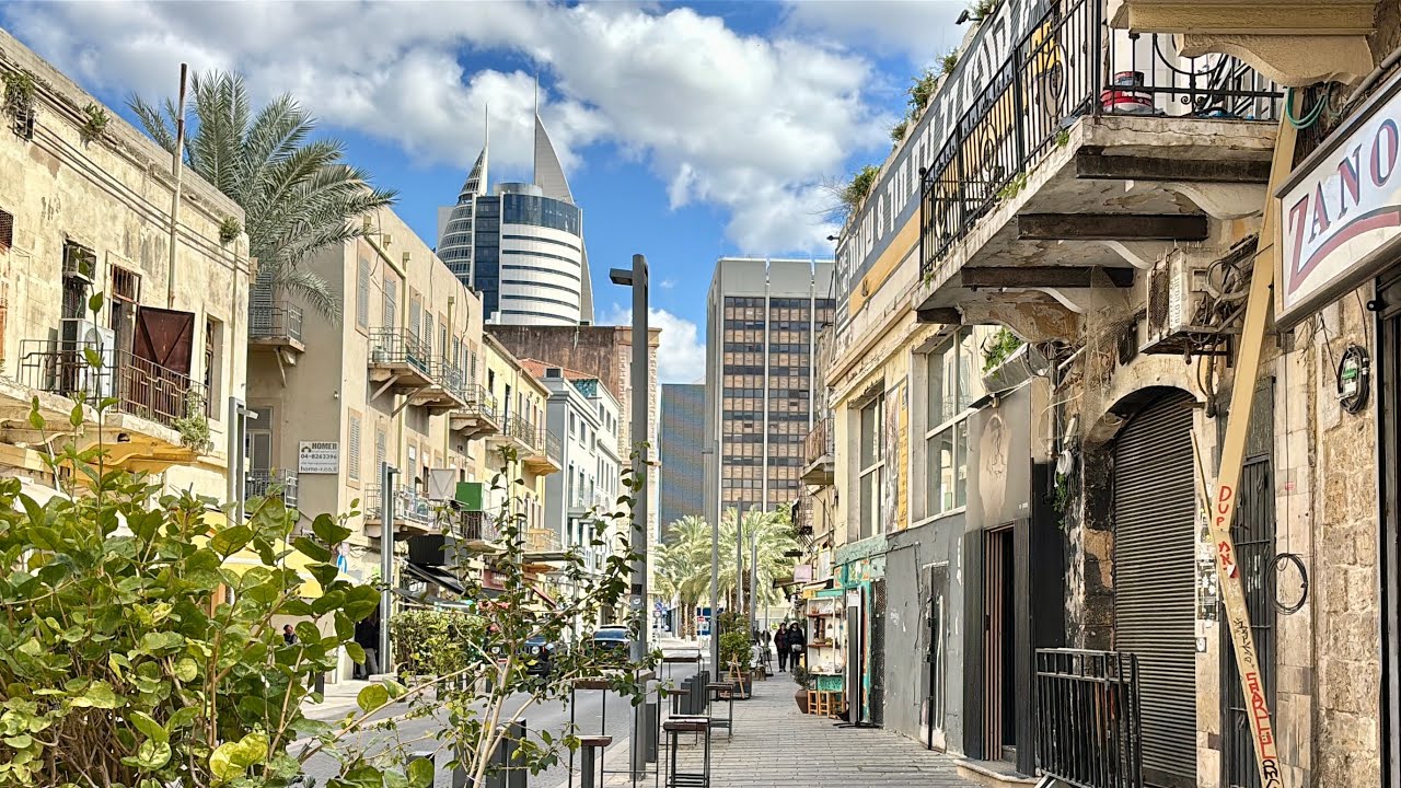 Хайфа, Израиль 4K пешая прогулка – Адар и Нижний город | За день до войны | Без комментариев