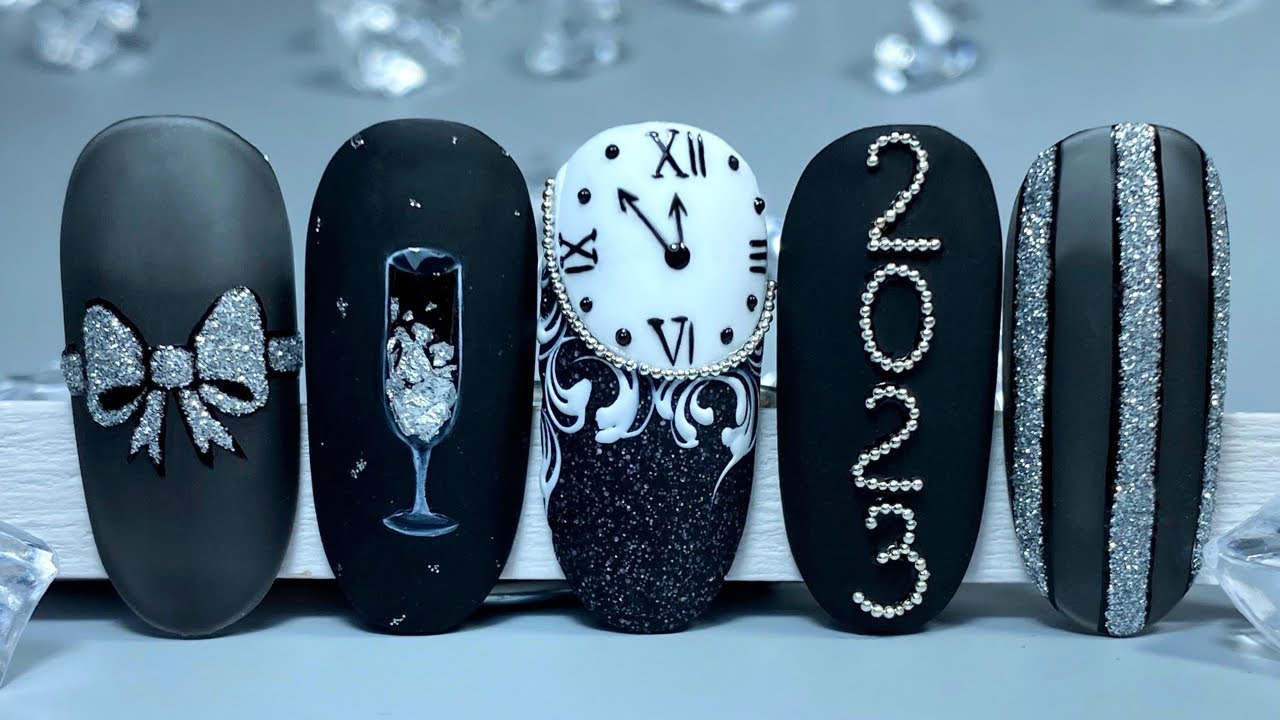 New Year Nail Art|Easy New Year Nail|Nail Art per Capodanno|New Year’s Eve Nail Art|Madam Glam ✨