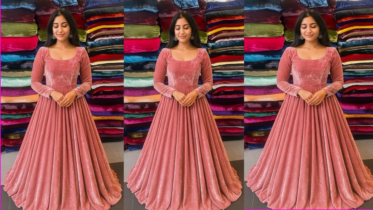 “Velvet Anarkali Dress | Latest 2026 Trendy Velvet Gown Design for Girls 💃✨”