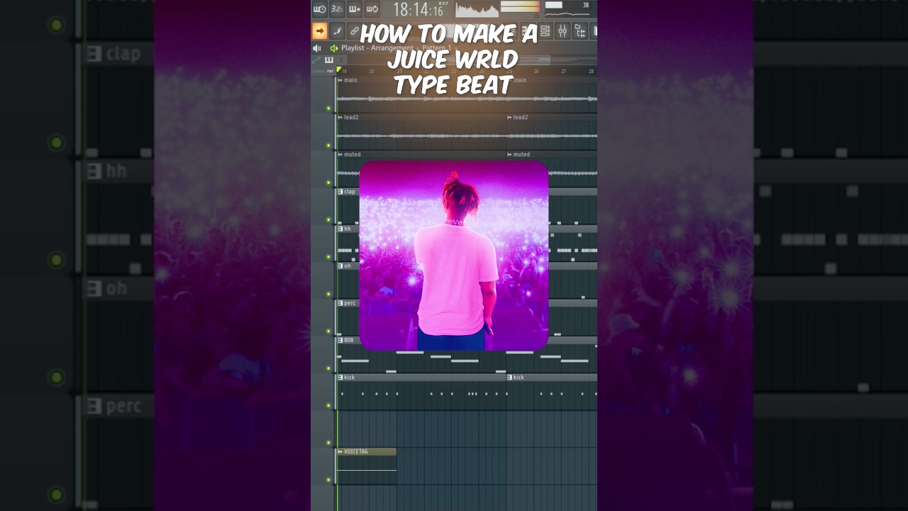 How to Make a Juice WRLD Type Beat // FL Studio Tutorial #juicewrldtypebeat2023 #shorts