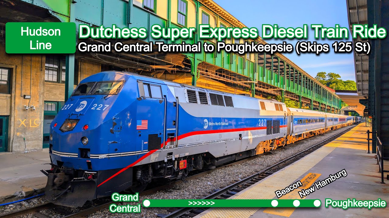 Metro North Hudson Line Dutchess Flyer Super Express Train Ride from Grand Central to Poughkeepsie