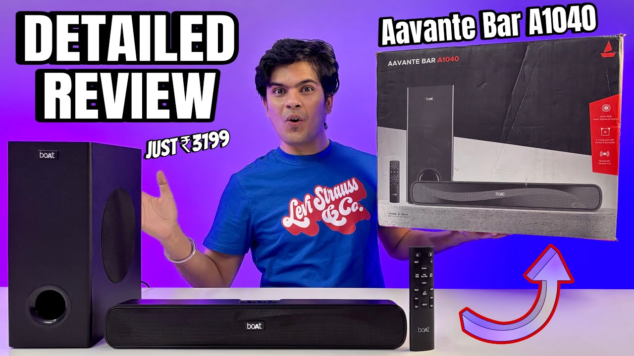 boAt Aavante Bar A1040 2.1CH 50 Watt Soundbar System Unboxing & Detailed Review | Budget Sound Bar
