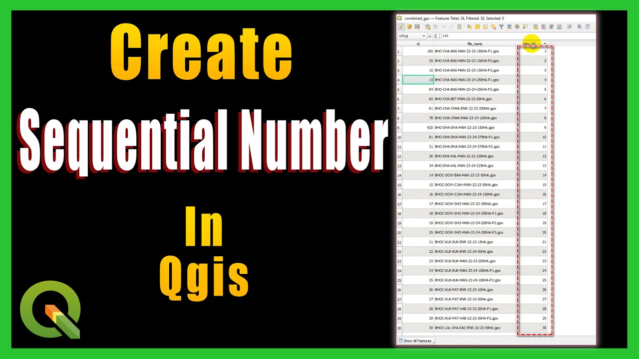 How to Create Sequential Numbers in QGIS