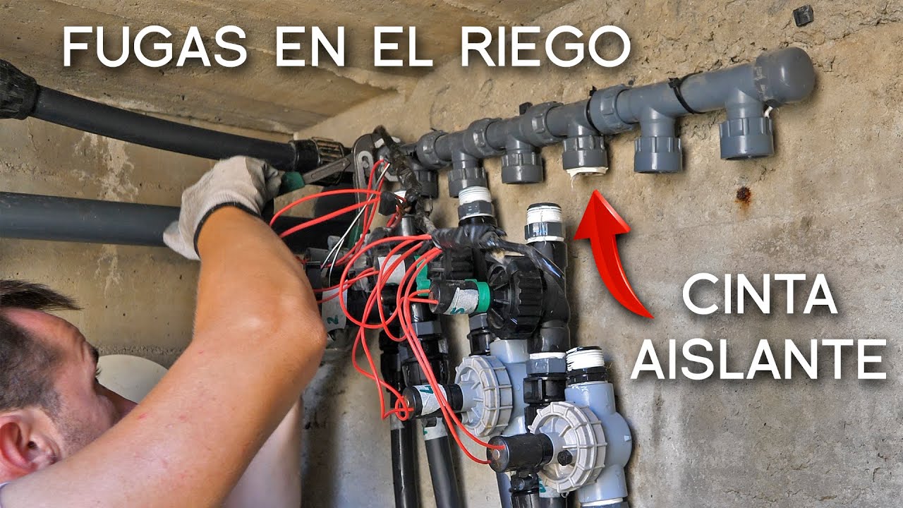 Fugas de agua en el riego del jardín