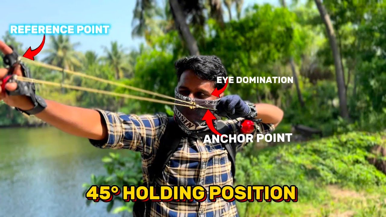 How To Setup & Aiming Fishing Slingshot - Professional Shooting Tips&Tricks 🎯💯