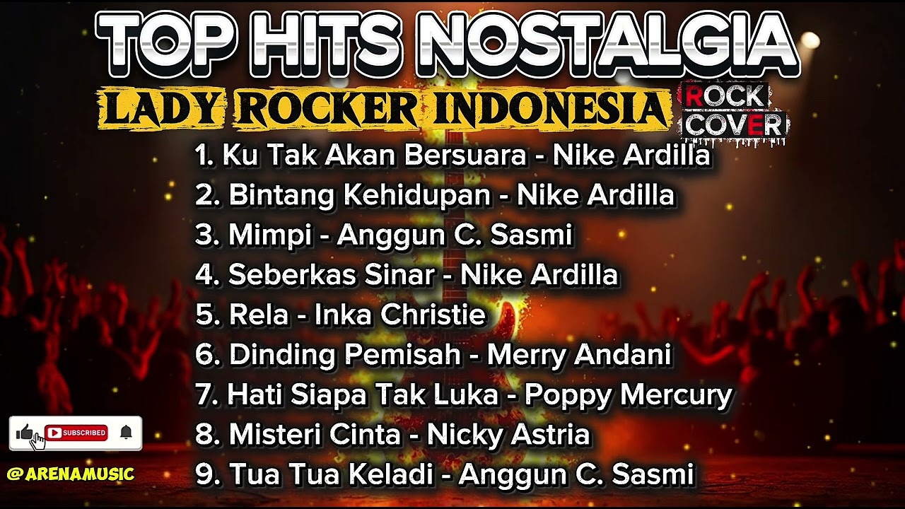 Nostalgia Lady Rocker 90an Paling Merinding! 🎸 Full Album Rock Cover Terbaik