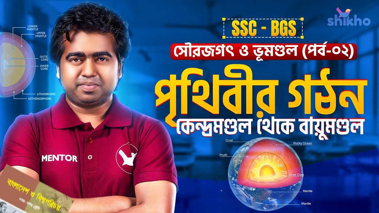 SSC-BGS | সৌরজগৎ ও ভূমণ্ডল (পর্ব ০২) | কেন্দ্রমণ্ডল থেকে বায়ুমণ্ডল | Shikho | Shahedin