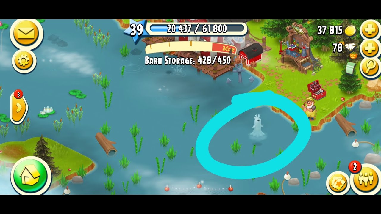 Ghost 👻 found in fishing area | Hayday gameplay | Halloween ghost while recording gameplay hayday