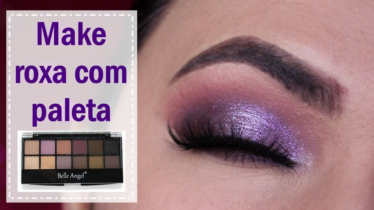 ✨Make roxa com paleta Belle Angel (modelo B)