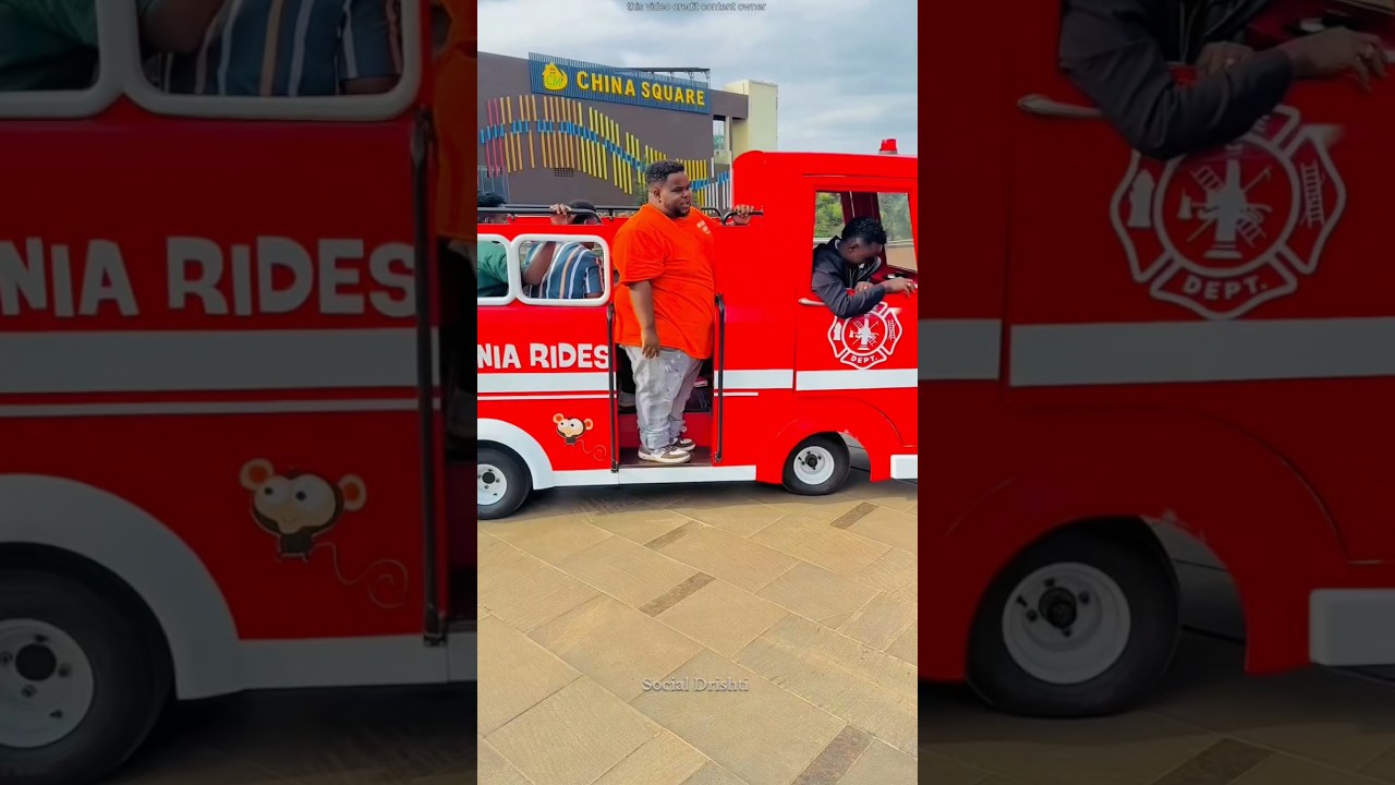 The fat man could not get on the red bus.#shorts