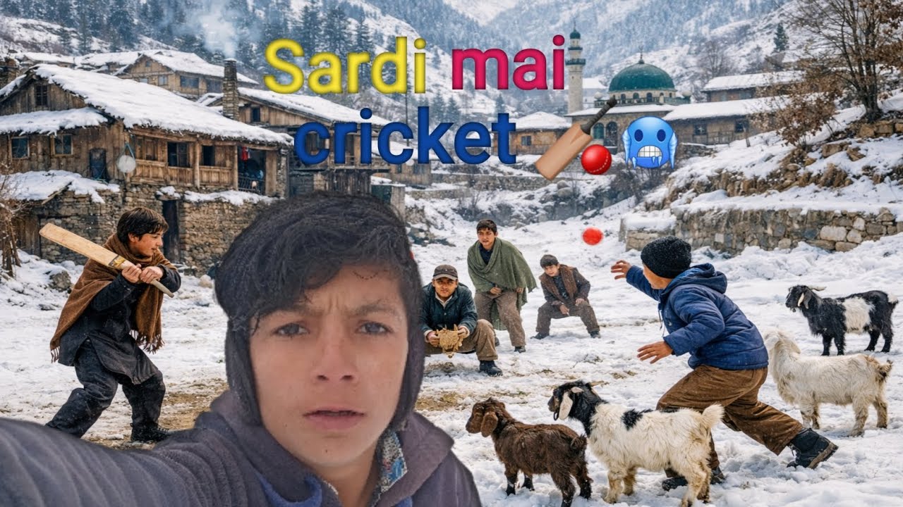 Cricket in snow ❄ very cold whether ❤