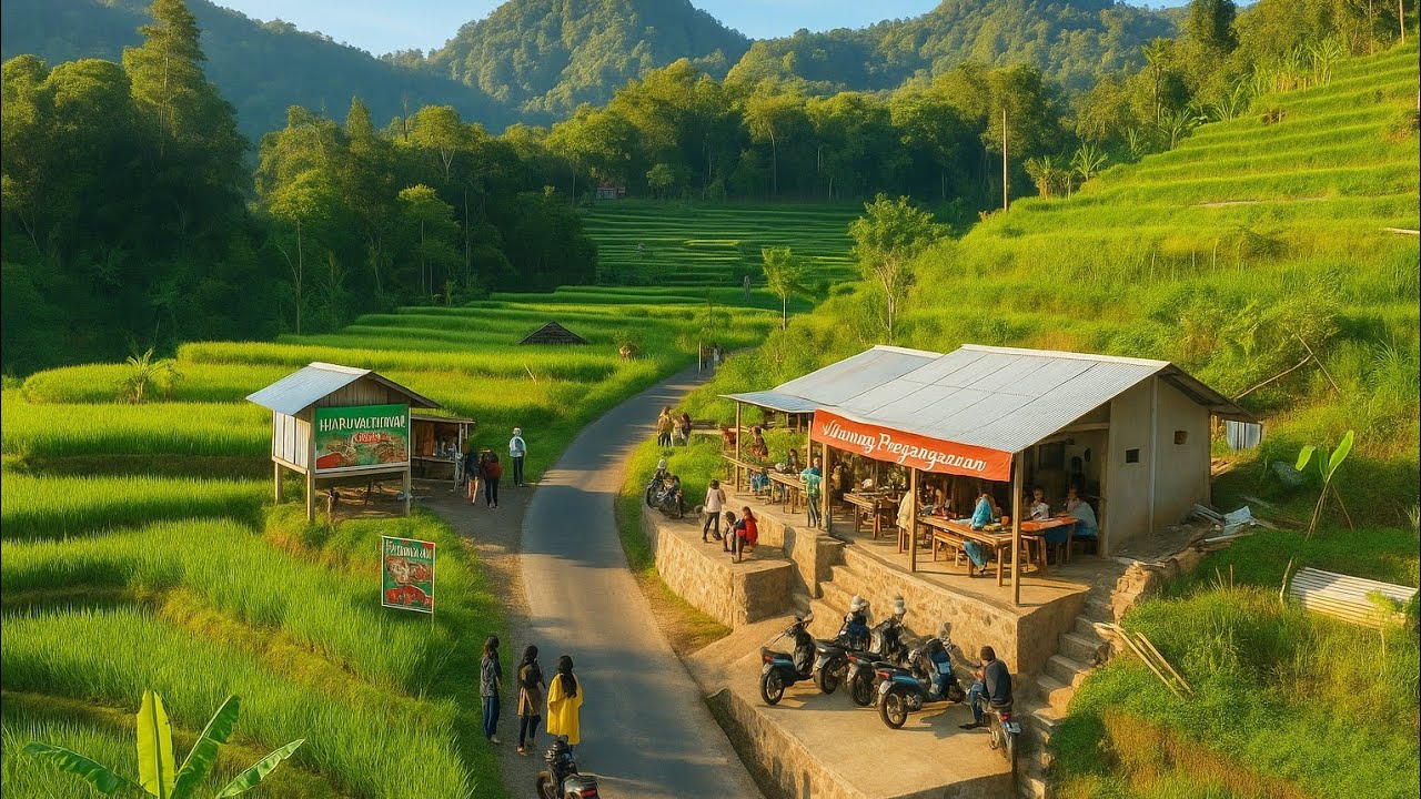 Baru Buka Langsung Viral‼️Warung Tengah Sawah Ini Jadi Primadona Yang Ramai Di Serbu Pengunjung