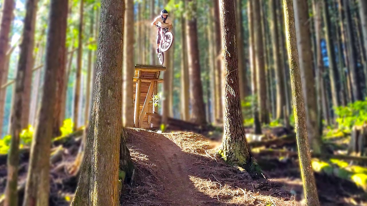 Sending this BIG 15 foot drop on my Enduro bike!