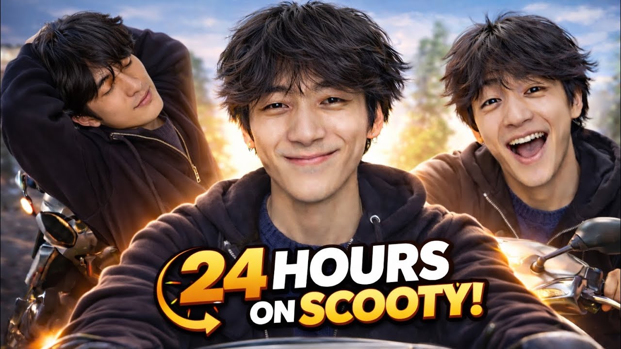 24 hour Scooty challenge😱| Worst Night Ever😰 #24hourschallenge #scooty #24hoursonscooty