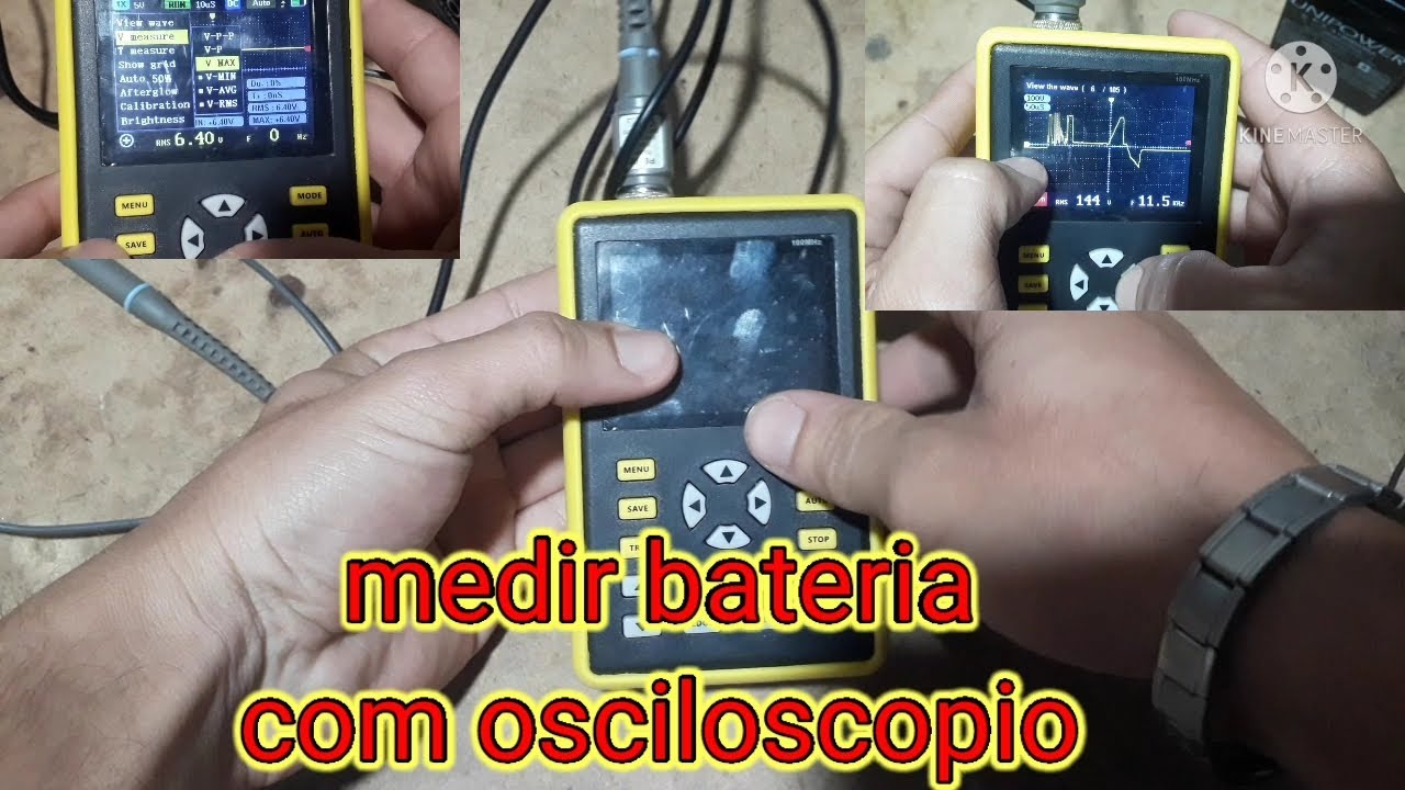 como usar osciloscopio  testar bateria  corrente continua e fazer ajustes da escala,fnirsi 5012h