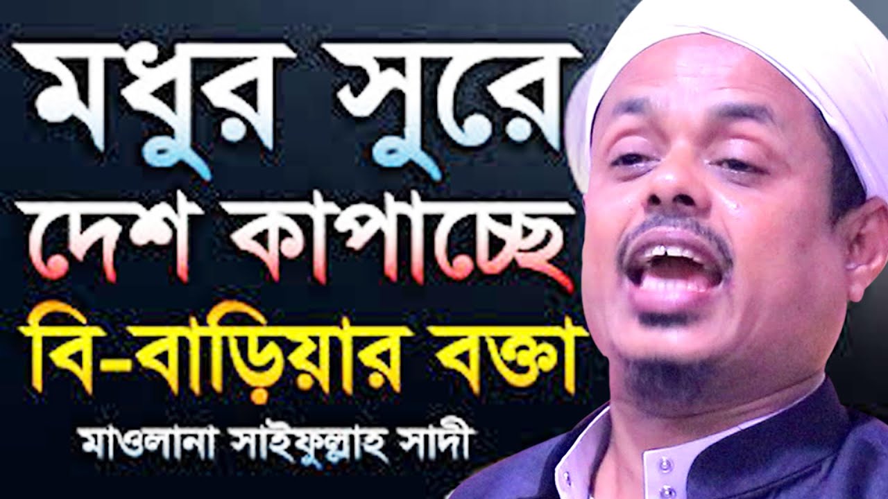 বি-বাড়ীয়ার বক্তা দেশ কাপাচ্ছে মধুর কন্ঠে মাওলানা সাইফুল্লাহ সাদীMaulana Saifullah Sadi Islamic Waz