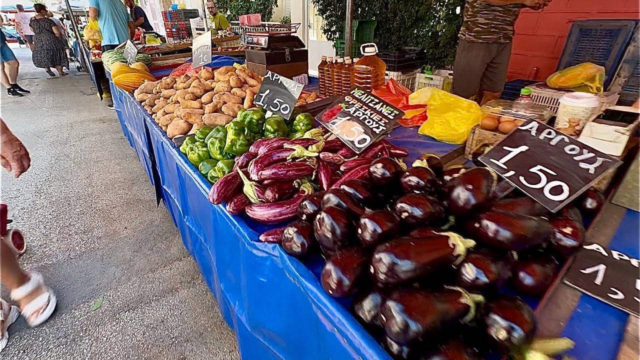 НЕПОВТОРИМАЯ ГРЕЧЕСКАЯ АТМОСФЕРА НА СУББОТНЕМ РЫНКЕ В ЛУТРАКИ! #greece #loutraki #travel 