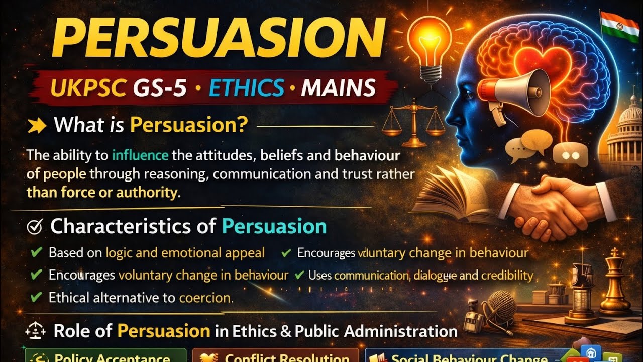 How Civil Servants Use Persuasion? | Ethics GS-5 UKPSC Mains”