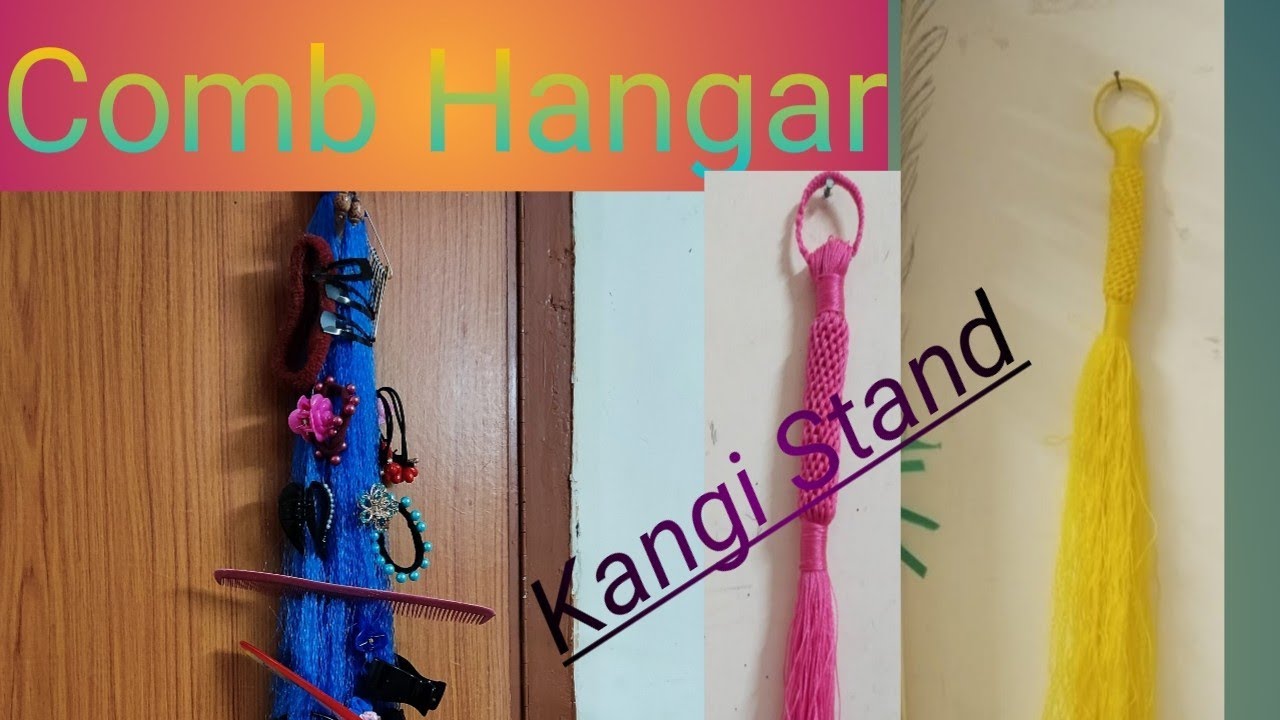 Hair Clips, Hair Pins,Combs Holder || Kangi stand kese banaye/ How to make comb hangar 👍New Design