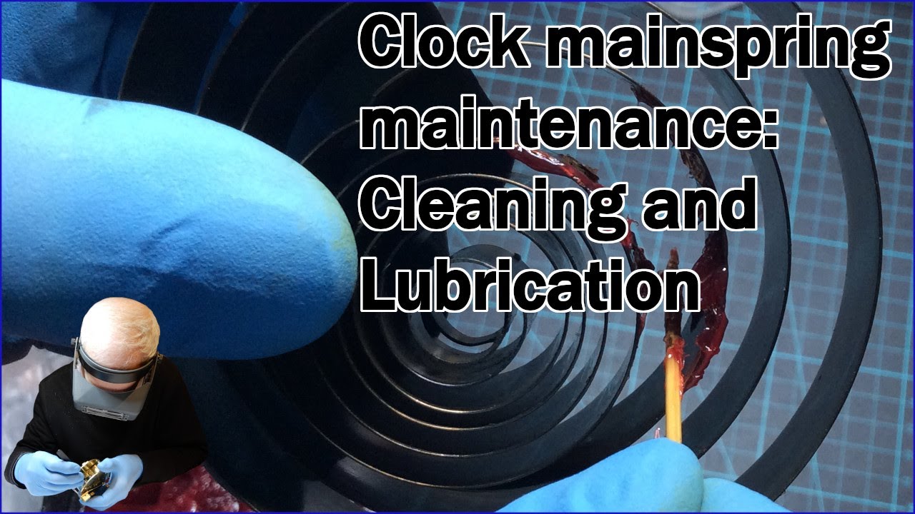 American clock mainspring maintenance: Cleaning and Lubrication #americanclockrepairs