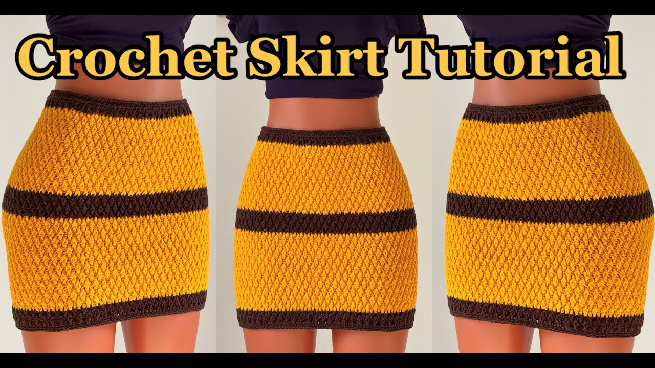 Как связать крючком прямую юбку