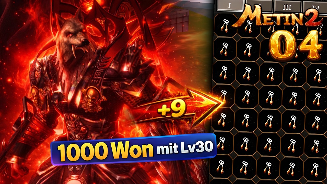 Metin2 [04] 💰 1000 Won mit Lv30 ⚔️ EQ+9 uppen & FISCHE drucken!