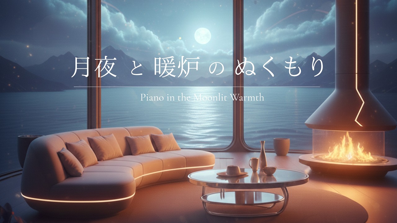 【夜の癒しBGM】月夜と暖炉のぬくもり | Piano in the Moonlit Warmth