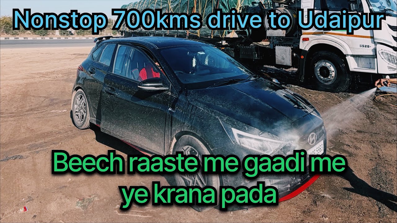 Weekend getaway trip to Udaipur || Nonstop drive of 700km || EMERGENCY CAR WASH ||