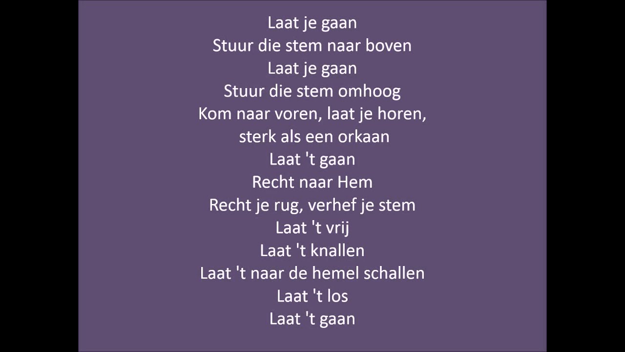Musical Sister Act Laat je gaan (slot) lyrics