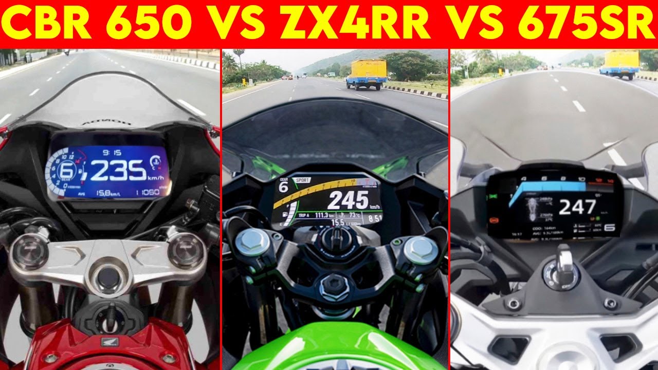(2026) ZX-4RR VS CBR 650R VS CF MOTO 675 SR | 0 TO 300 | TOPSPEED !!!