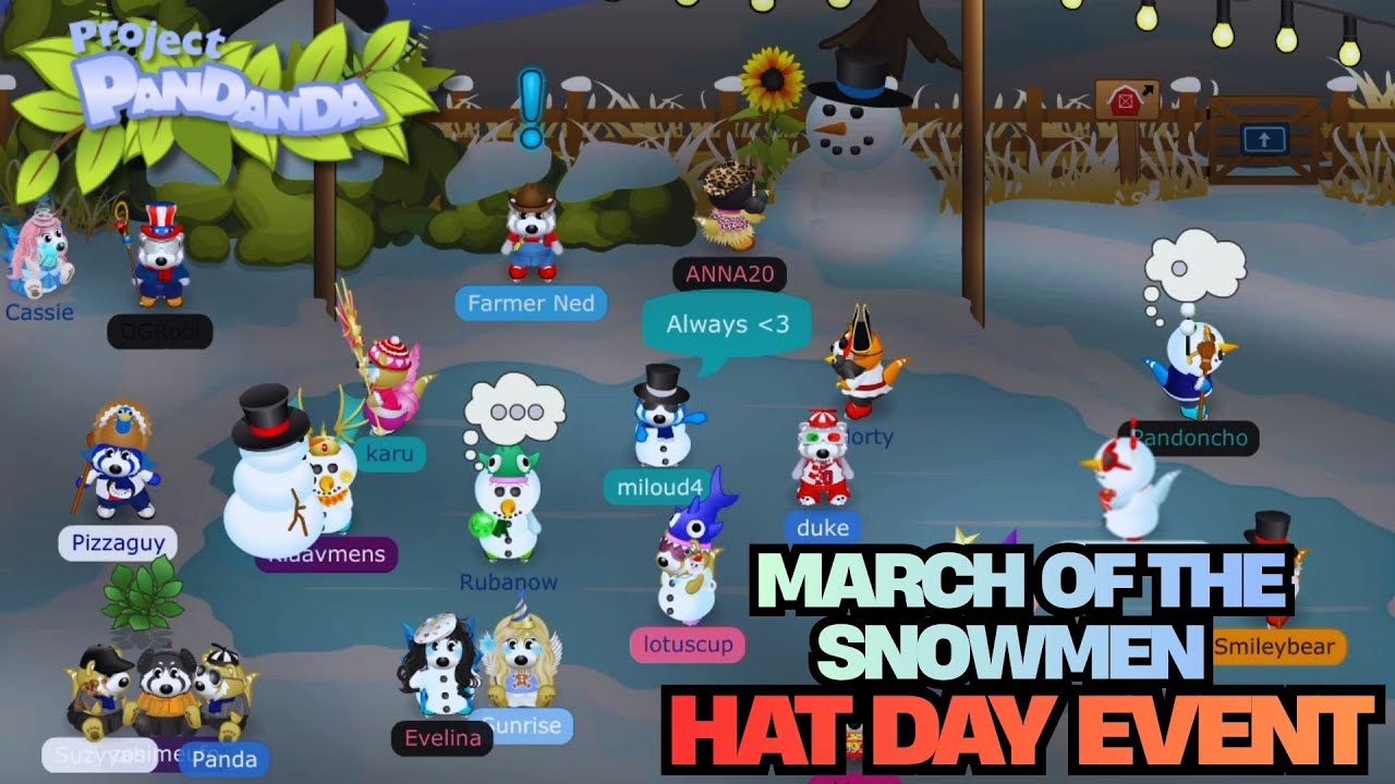 MARCH OF THE SNOWMEN + HAT DAY EVENT! ⛄🎩| Project Pandanda