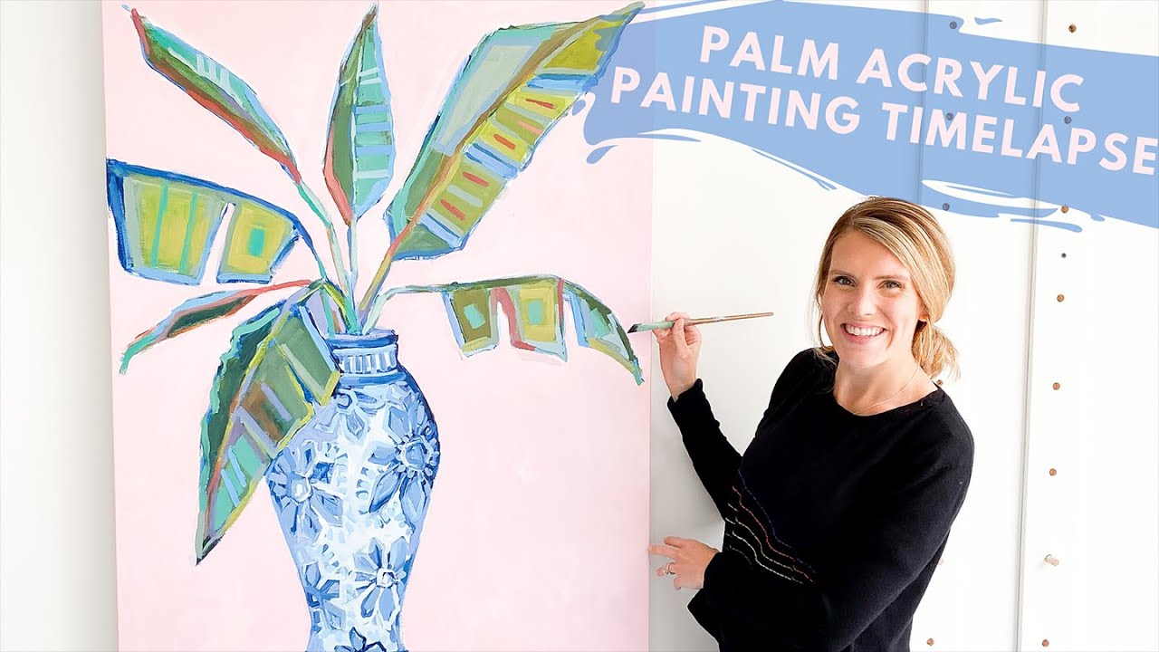 Palm Acrylic Painting Timelapse - C. Brooke Ring