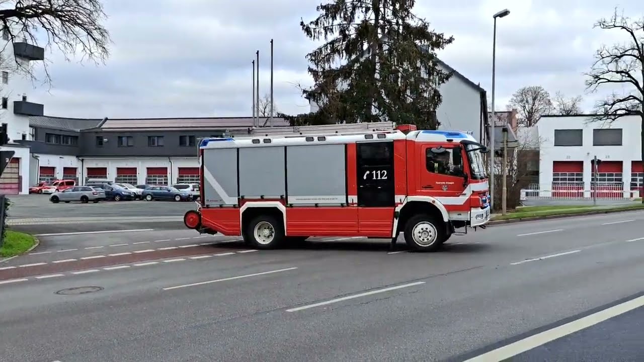 [BMA Alarm an Heiligabend] Löschzug Feuerwehr Erlangen