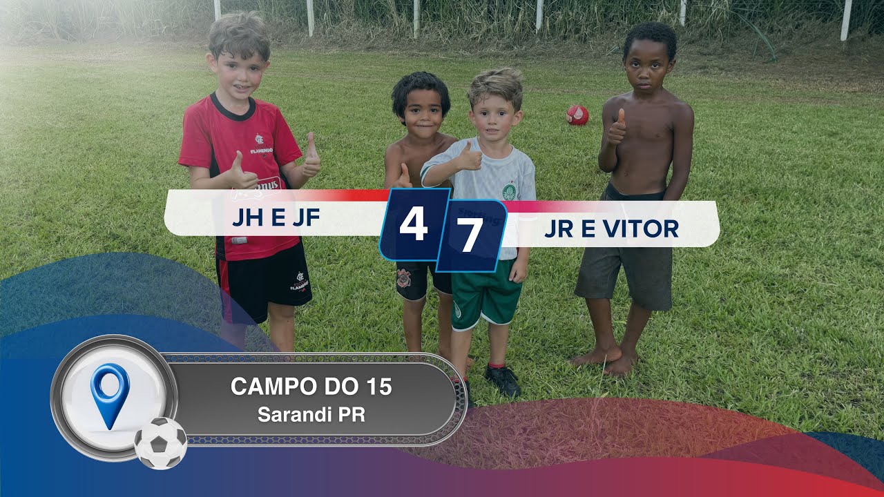 Fomos jogar no campo do 15 onde nosso pai treinava na infância dele 