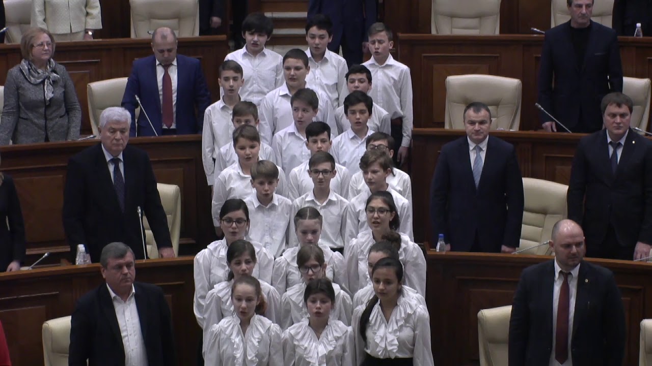 Intonarea imnului Republicii Moldova